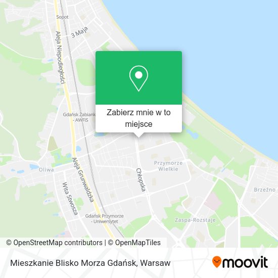 Mapa Mieszkanie Blisko Morza Gdańsk