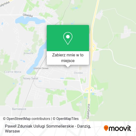 Mapa Paweł Zduniak Usługi Sommelierskie - Danzig