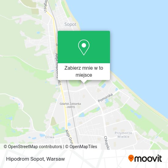 Mapa Hipodrom Sopot