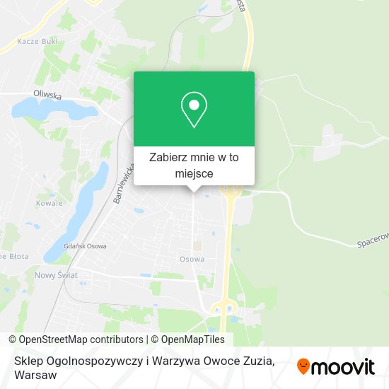 Mapa Sklep Ogolnospozywczy i Warzywa Owoce Zuzia