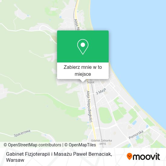 Mapa Gabinet Fizjoterapii i Masażu Paweł Bernaciak