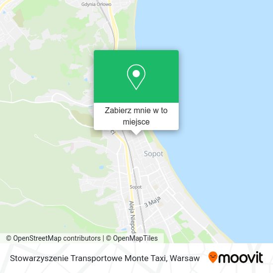 Mapa Stowarzyszenie Transportowe Monte Taxi