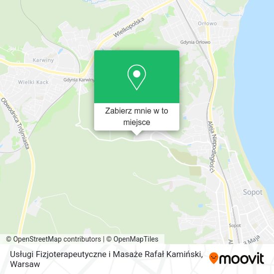 Mapa Usługi Fizjoterapeutyczne i Masaże Rafał Kamiński