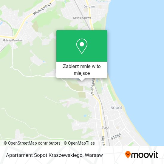 Mapa Apartament Sopot Kraszewskiego