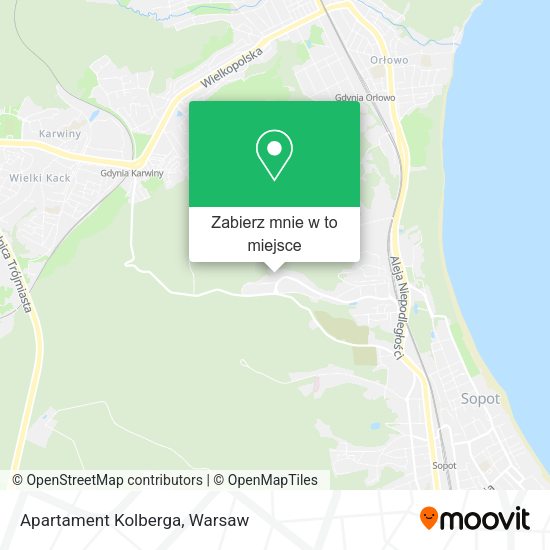 Mapa Apartament Kolberga