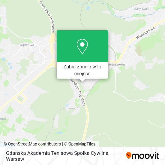 Mapa Gdanska Akademia Tenisowa Spolka Cywilna