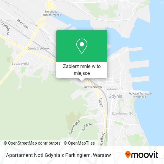 Mapa Apartament Noti Gdynia z Parkingiem