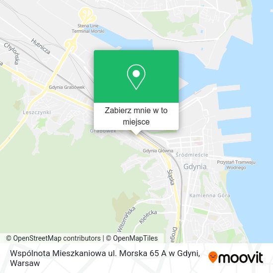 Mapa Wspólnota Mieszkaniowa ul. Morska 65 A w Gdyni