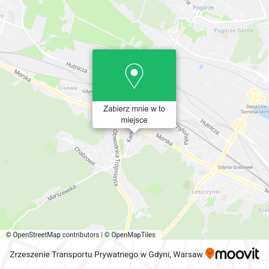 Mapa Zrzeszenie Transportu Prywatnego w Gdyni