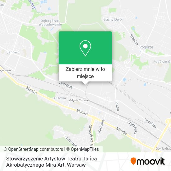 Mapa Stowarzyszenie Artystów Teatru Tańca Akrobatycznego Mira-Art