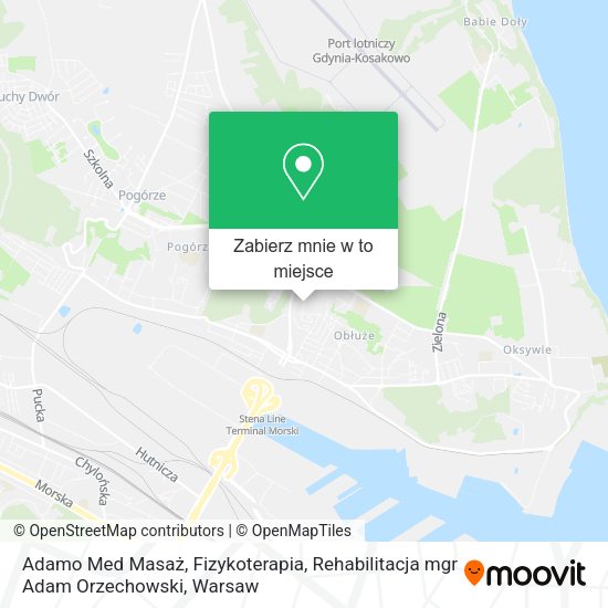 Mapa Adamo Med Masaż, Fizykoterapia, Rehabilitacja mgr Adam Orzechowski