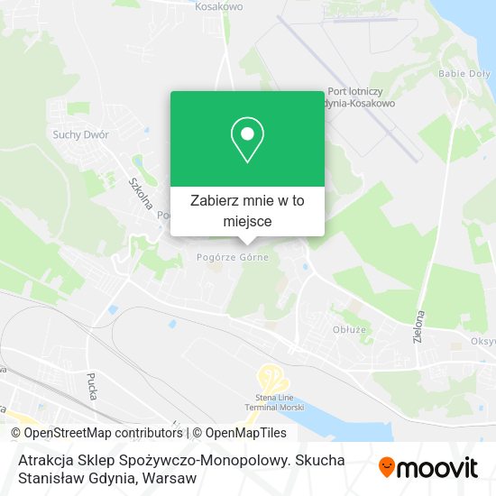 Mapa Atrakcja Sklep Spożywczo-Monopolowy. Skucha Stanisław Gdynia