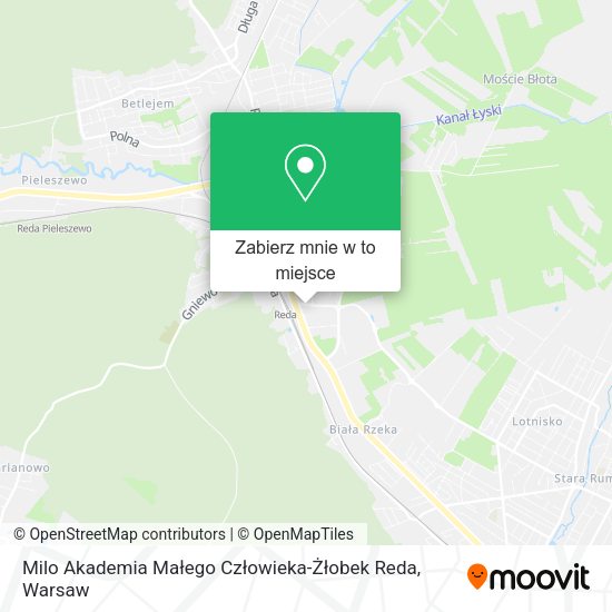 Mapa Milo Akademia Małego Człowieka-Żłobek Reda