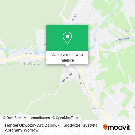 Mapa Handel Obwoźny Art. Zabawki i Słodycze Krystyna Abraham