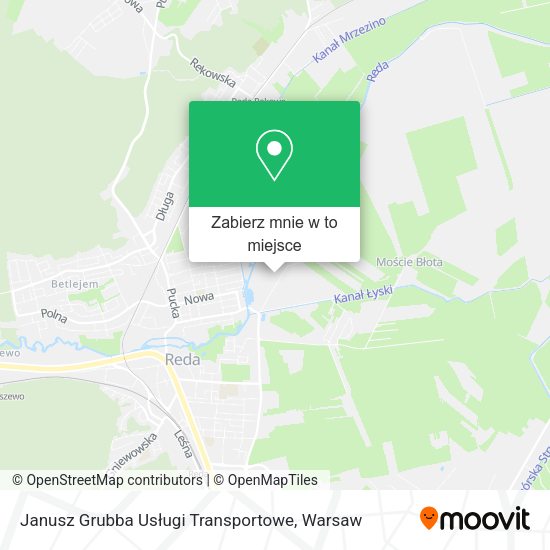 Mapa Janusz Grubba Usługi Transportowe