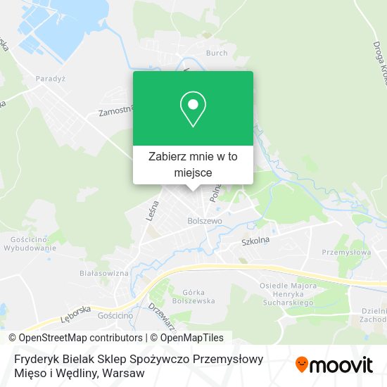 Mapa Fryderyk Bielak Sklep Spożywczo Przemysłowy Mięso i Wędliny