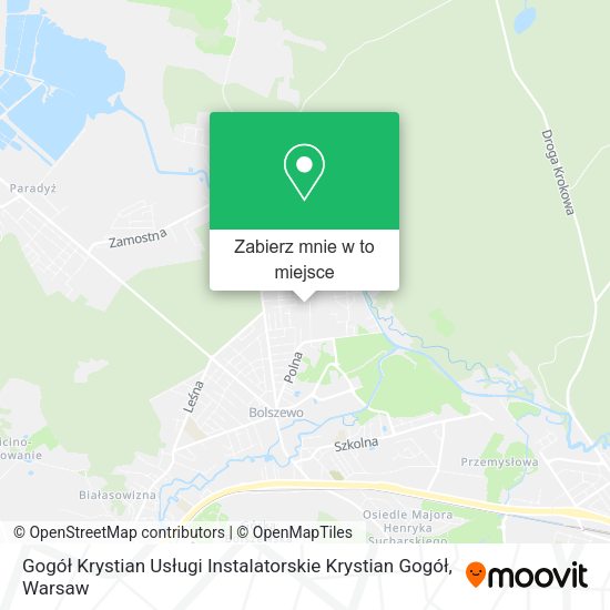 Mapa Gogół Krystian Usługi Instalatorskie Krystian Gogół