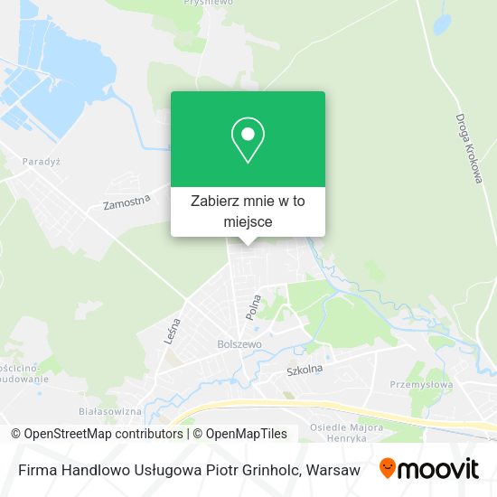 Mapa Firma Handlowo Usługowa Piotr Grinholc