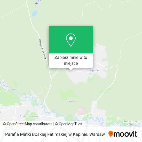 Mapa Parafia Matki Boskiej Fatimskiej w Kapinie