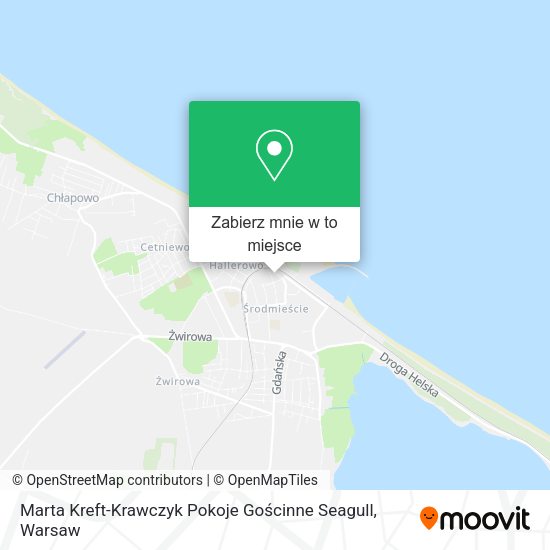 Mapa Marta Kreft-Krawczyk Pokoje Gościnne Seagull