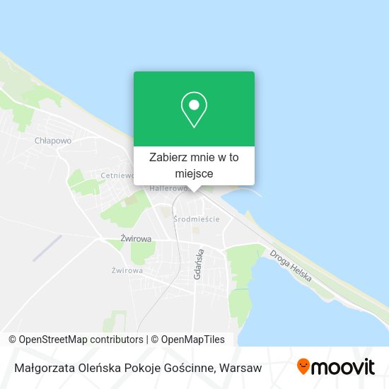 Mapa Małgorzata Oleńska Pokoje Gościnne