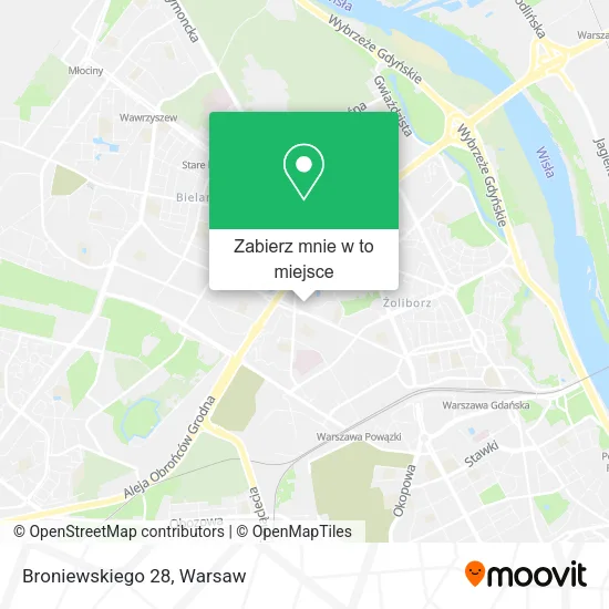 Mapa Broniewskiego 28