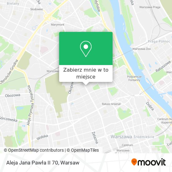 Mapa Aleja Jana Pawła II 70