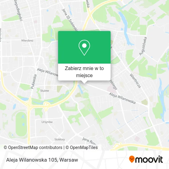 Mapa Aleja Wilanowska 105
