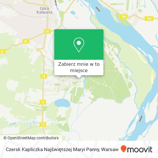 Mapa Czersk Kapliczka Najświętszej Maryi Panny