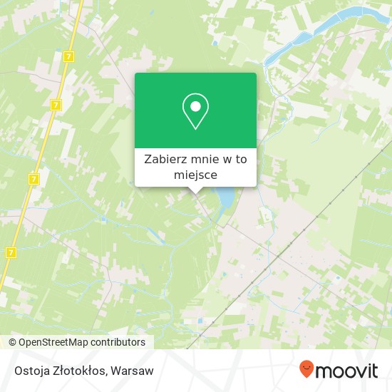 Mapa Ostoja Złotokłos