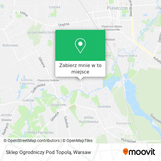 Mapa Sklep Ogrodniczy Pod Topolą