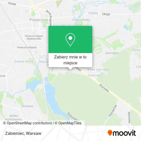 Mapa Zabieniec