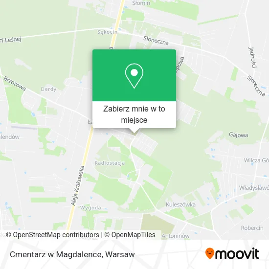 Mapa Cmentarz w Magdalence