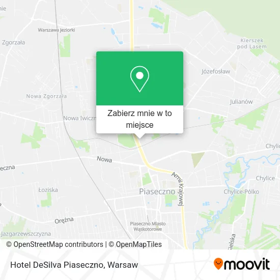 Mapa Hotel DeSilva Piaseczno