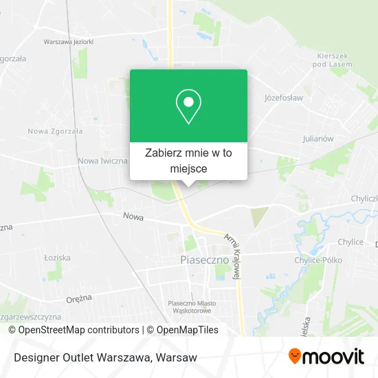 Mapa Designer Outlet Warszawa