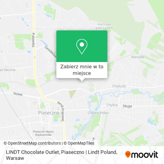 Mapa LINDT Chocolate Outlet, Piaseczno | Lindt Poland