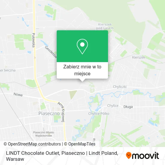 Mapa LINDT Chocolate Outlet, Piaseczno | Lindt Poland