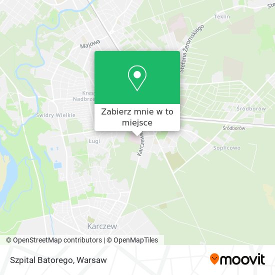 Mapa Szpital Batorego