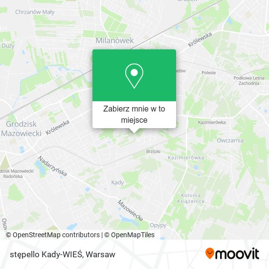 Mapa stępello Kady-WIEŚ