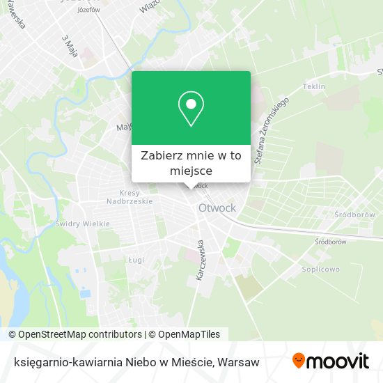 Mapa księgarnio-kawiarnia Niebo w Mieście