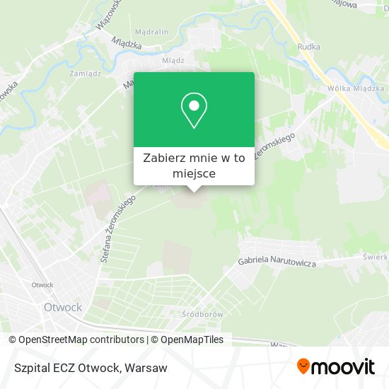 Mapa Szpital ECZ Otwock