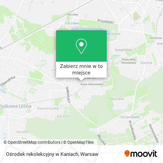 Mapa Ośrodek rekolekcyjny w Kaniach