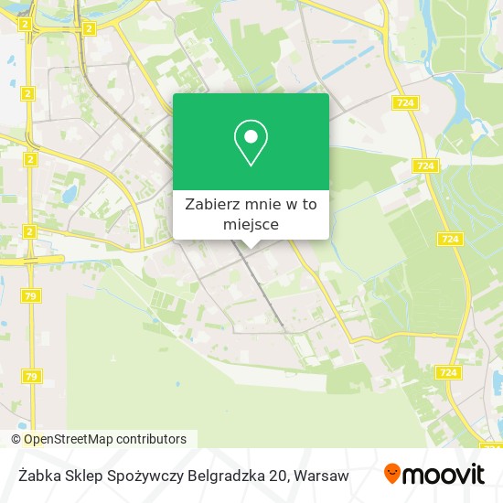 Mapa Żabka Sklep Spożywczy Belgradzka 20