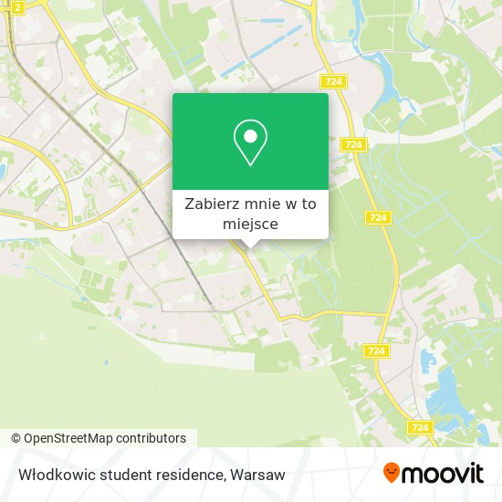 Mapa Włodkowic student residence