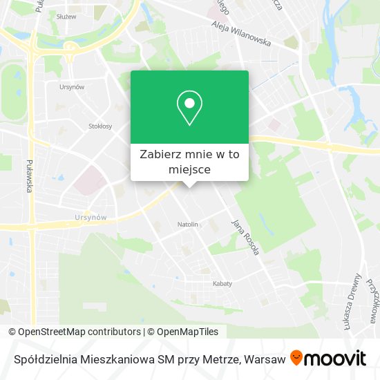 Mapa Spółdzielnia Mieszkaniowa SM przy Metrze