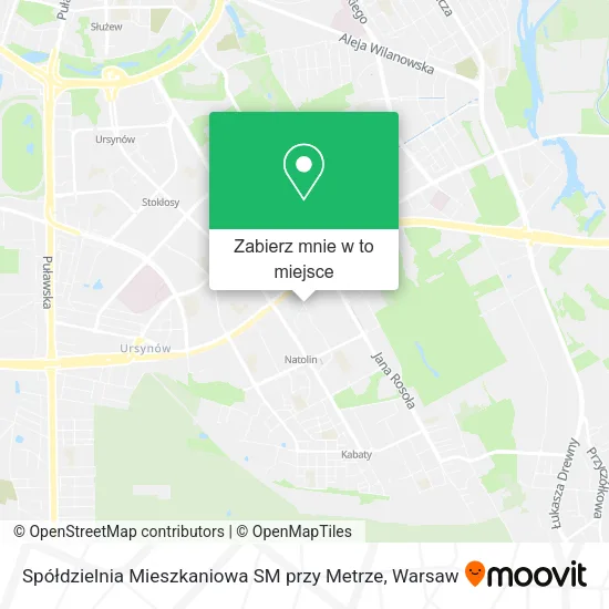 Mapa Spółdzielnia Mieszkaniowa SM przy Metrze