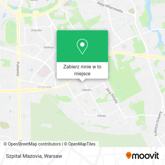 Mapa Szpital Mazovia