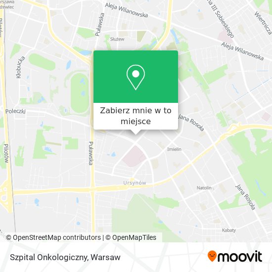 Mapa Szpital Onkologiczny