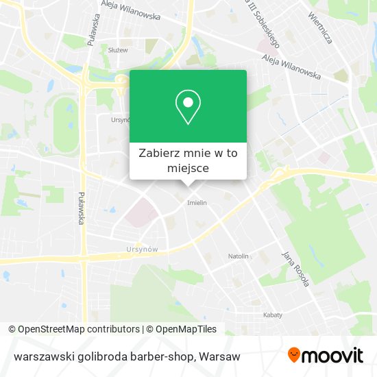 Mapa warszawski golibroda barber-shop