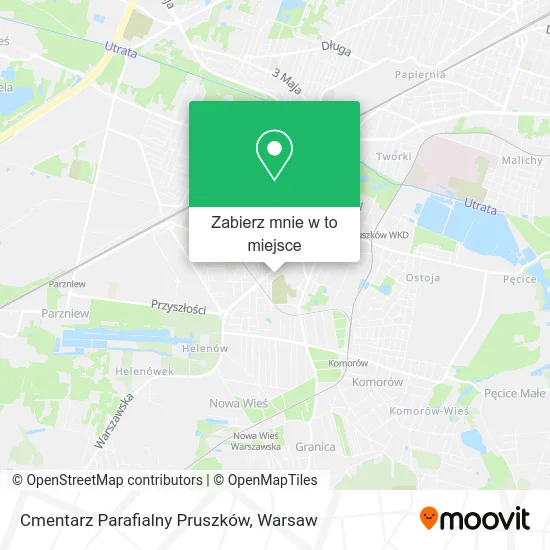 Mapa Cmentarz Parafialny Pruszków